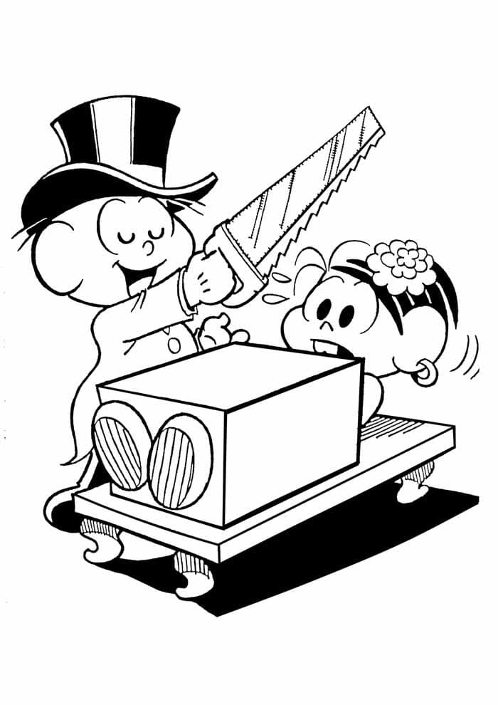 Desenho de Cebolinha Mágico Turma da Monica para Colorir