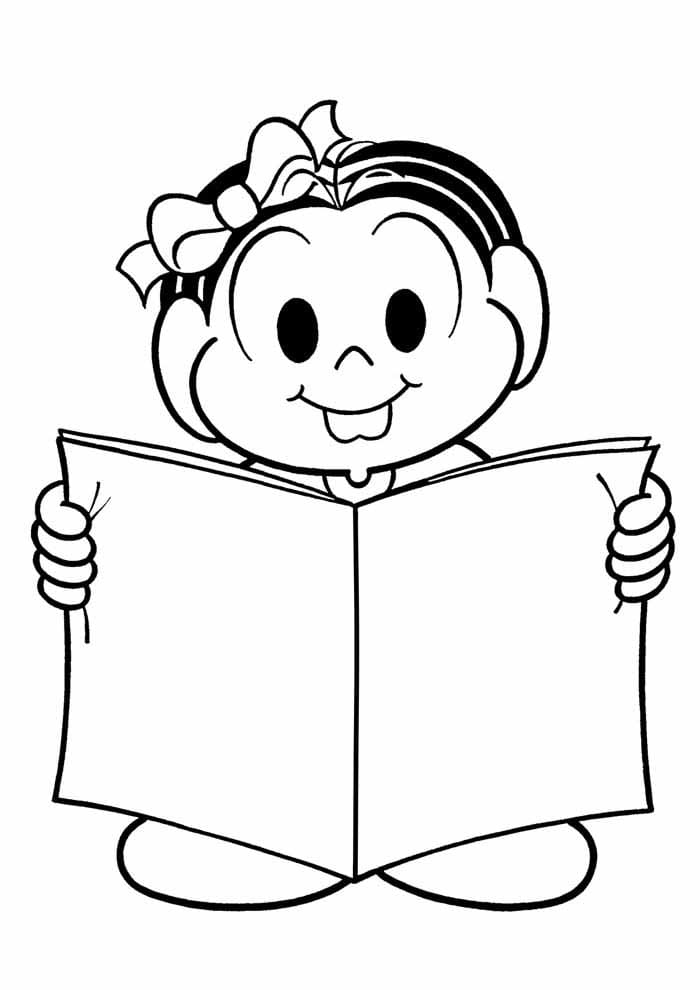 Desenho Pdf da Monica para Colorir Gratuitamente