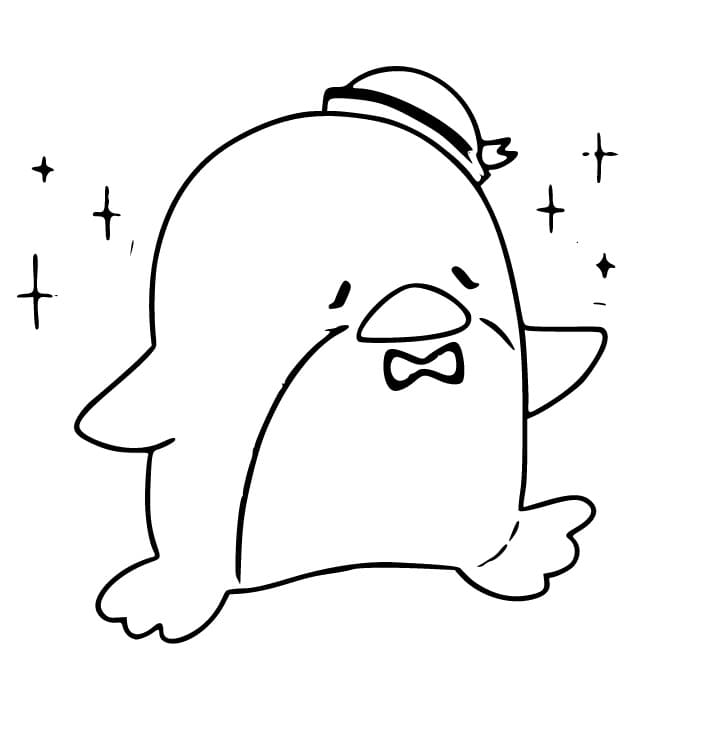 Desenho De Adoravel Tuxedo Sam Para Colorir