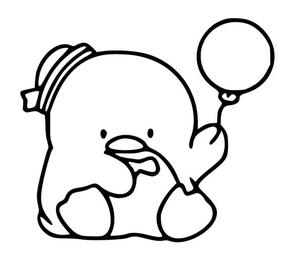 Desenho De Tuxedo Sam Com Balao Para Colorir