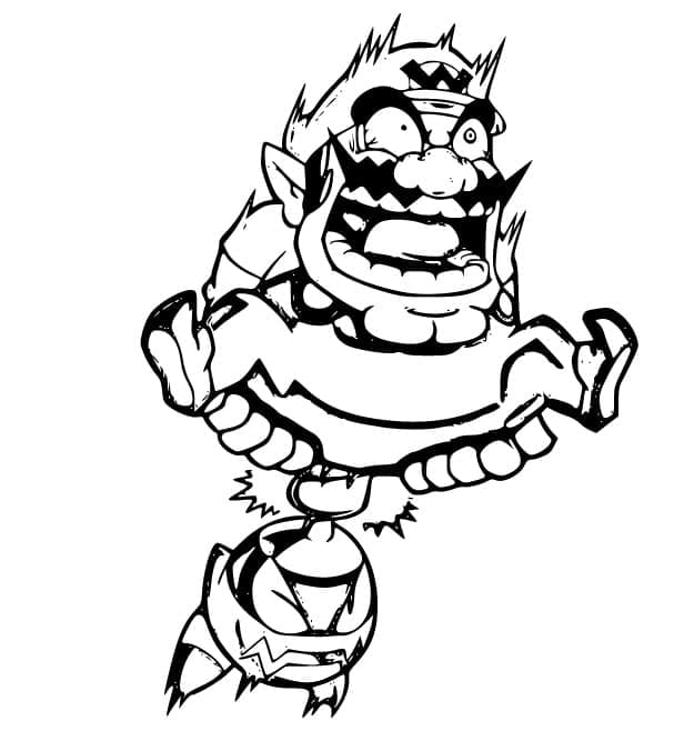 Desenho de Wario Hilario para Colorir