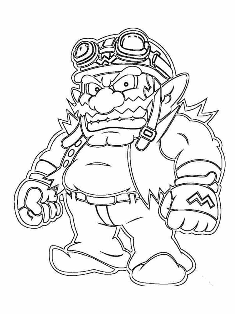 Desenho de Wario de Mário para Colorir