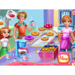 Annie Cooking Donuts