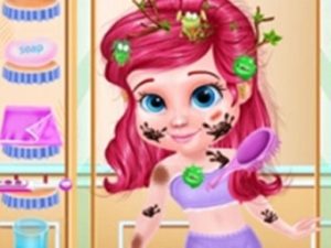 Messy Little Mermaid Makeover – Makeup & Dressup