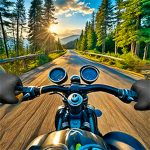 Motorcycle Racer. Road Mayhem
