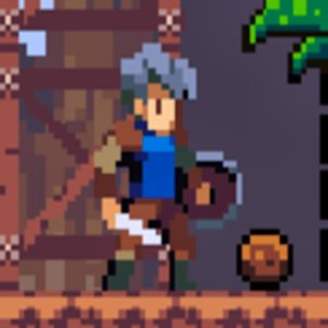 The Blue-Haired Warrior vs. the Red Mushroom Monsters